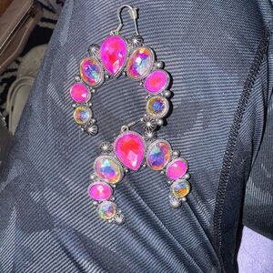 Rhinestone cowgirl earrings